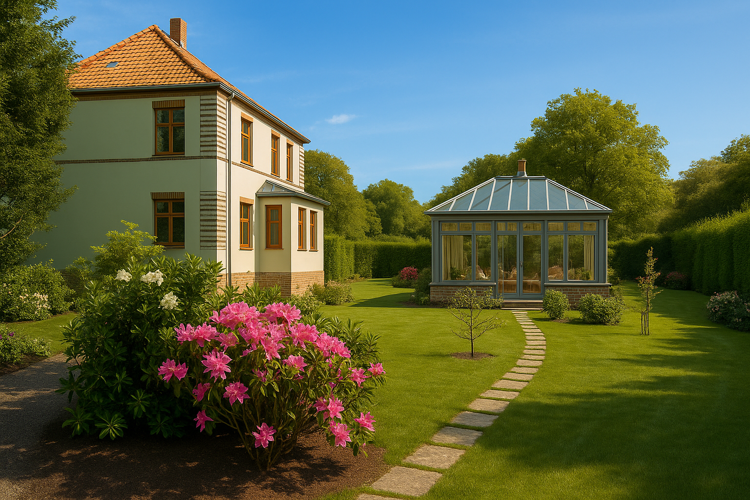 Visualisierung_Haupthaus_Gewächshaus